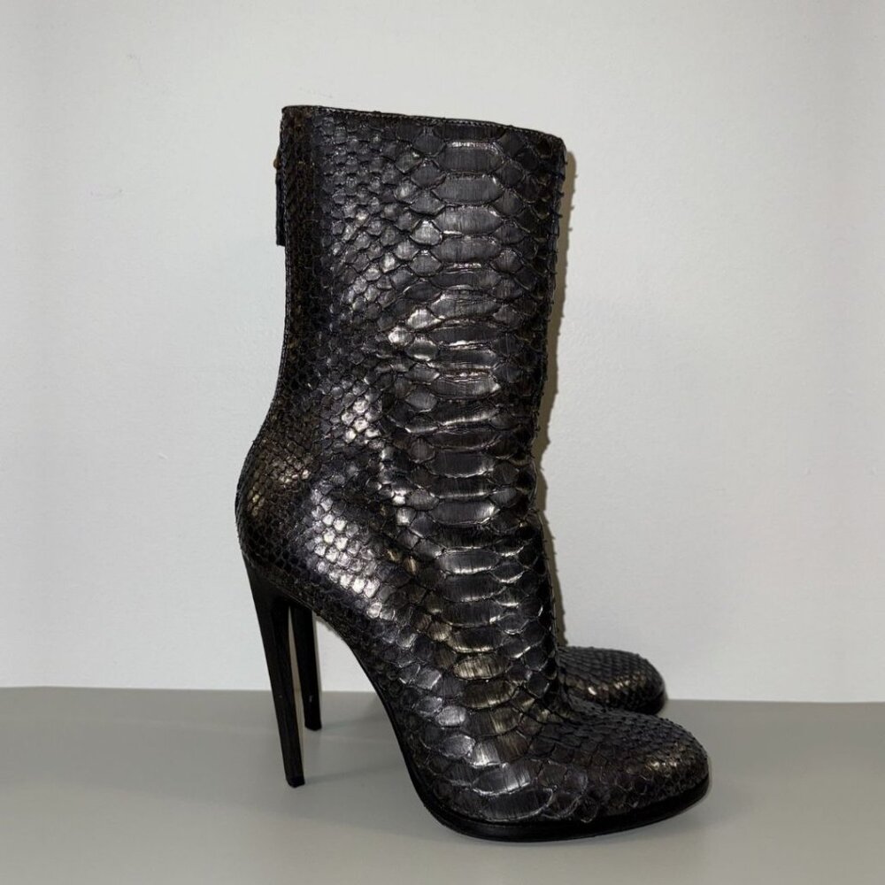 Haider Ackermann Black Python Leather Stiletto He… - image 4